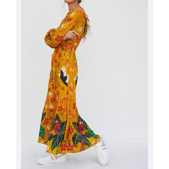 Farm Rio by Anthropologie Women's Sz XL Cristy Maxi Dress - Picture 14 of 14